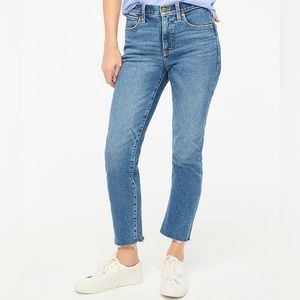J. Crew Factory Essential Straight Frayed Hem Jean